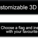 Labelbike Pair of Stickers 2x13.5 cm Customized Resin 3D Effect Flag + Name - 2 Waterproof Labels for Tank Bike Frame Bicycle Helmet Bike Motorbike Tuning Rally Style car