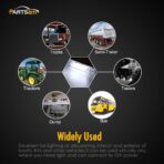 Partsam 4" Ultra-Thin-Line White 9 LED Utility Light Bar, Sealed Clear Lens Marine Boat Lights, Trailer Car RV Camper Car Pickup Dome Lighs, Marker Lights, Under Hood Lights - Image 8