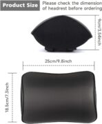Aukee Car Headrest Pillow with Genuine Leather Cover Memory Foam Neck Cushion with 4 Extension Straps Adjuatable and Comfortable for Driving Home Office Black (Pack of 2) - Image 5