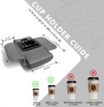 Car Armrest Cushion, Car Center Console Cover, Leather Armrest Cover for Car, Universal Middle Console Cushion with Storage Box, Cup Holder, Phone Slot, Waterproof Interior Accessories (Light gray) - Image 2