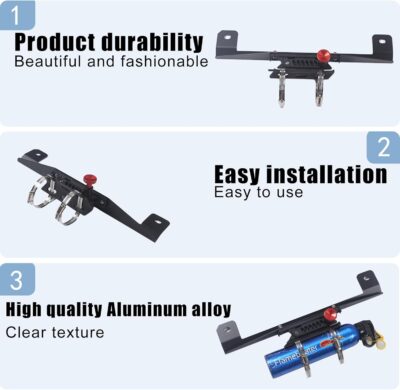 Car fire Extinguisher mounting Bracket Compatible with Toyot@ 86/Subaru BRZ 2022-2026 Fire Extinguishing Installer Under Passenger Seat Quick Release Adjustable Fire Bracket Accessories (Black A) - Image 8