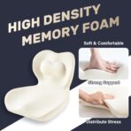 Coverado [Upgraded] Car Seat Cushion and Lumbar Support Pillow One Piece, Memory Foam Ergonomic Back Support Driving Seat Cushion for Back Pain, Non-Slip Washable Cushion for Car, Driver, Office - Image 4