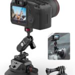 Ulanzi SC-02 Heavy-Duty Suction Cup Mount for Camera/Accessory (4.5"), Pump-actived Vacuum Camera Suction Cup Mount for Action Cameras w Quick Release NATO Magic Arm Car Boat Windshield Window Mount