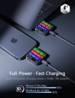 LISEN 200W Car Charger USB C Fast Charge [Gan] PD 140W Fast Car Charger USB C, 3 Port Type C Fast Charging for Multi Device, for iPhone 17 16 15 14 13 12, MacBook Neo Pro, Laptop, iPad, Samsung S26 - Image 4