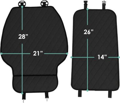 FH Group Car Seat Cushion – Neosupreme Single Front Seat Cover with Front Pockets, Airbag Compatible, Universal Fit Car Seat Cushion for Driver or Passenger Seat, SUV, Truck, Sedan & Van – Black - Image 5