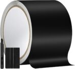 4" X 30FT Matte Black Vinyl Wrap for Chrome Delete Window Trim Car Door Sill Protector with Air Release Channel Including Vinyl Wrap Tool Kit