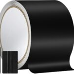 4" X 30FT Matte Black Vinyl Wrap for Chrome Delete Window Trim Car Door Sill Protector with Air Release Channel Including Vinyl Wrap Tool Kit