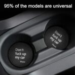 Cup Holder Coasters, 2.75 Inch Non-Slip PVC Insert Coaster, Anti-Scratch Auto Cup Mats for Women Men, Vehicle Interior Accessories Universal for Car, SUV, Truck (D Black/2PCS), 2 Pack - Image 5