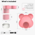 Car Seat Tray - Convert Cup Holder to a Tray for Snacks, Toys, 360 Rotatable for Kids Travel, Anywhere with Cup Holder (Pink) - Image 7