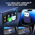 Carlinkit Wireless CarPlay Adapter 2026 MINI - for iPhone & Android Phone, Converts OEM Wired CarPlay to Wireless CarPlay, Converts OEM Wired Android Auto to Wireless Android Auto. - Image 4