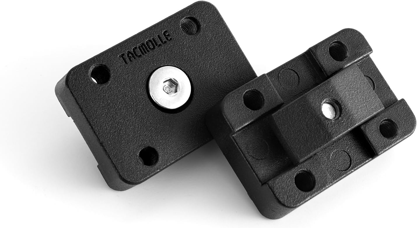 61iHgX95u4L._AC_SL1500_.jpg Mounting Bracket Base for MOLLE Panel, MOLLE Adapter Accessories Mount for Fire Extinguisher Mount Gun Rack Gas Can Holder, 2-Pack - Image 1