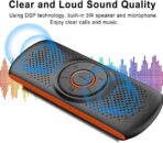 Skybess Bluetooth Car Speaker for Cellphone, Portable Bluetooth 5.3 Handsfree Speakerphone Wireless Music Player Car Kit with Visor Clip, Supports Siri & Google Assistant | TF Card Play - Image 5