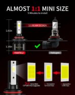 𝟫𝟢𝟢𝟧/𝟫𝟢𝟢𝟨 Bulbs Combo 6500K Cool White 34000LM 800% Brightness, 1:1 Size Plug and Play IP68 Waterproof Off Road Lights, Pack of 4 - Image 3