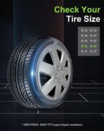 SCITOO 16" Silver Hubcaps Set of 4, fits Cars, Trucks, SUVs, Easy Install, Universal fit, Stylish & Rust-Resistant - Image 4