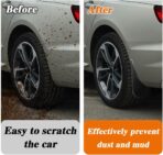 4PCS Car Mud Flaps, Black Mud Flaps Splash Guards, Front Rear Mud Flaps Splash Guards, No Drilling Mudguards Fenders Car Exterior Accessories Universal for Most Cars, Sedan Vehicle - Image 6