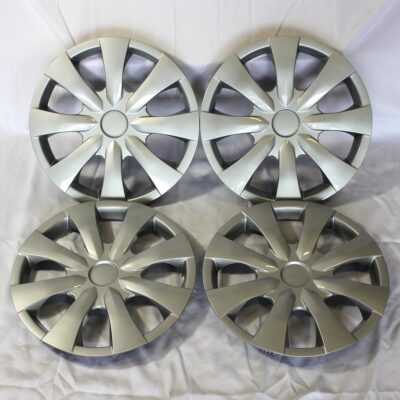 Upgrade Your Auto Set of Four 15' Silver Hubcap Wheel Covers for Toyota Corolla 2009-2013 (Push-on) - Image 4