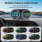 GPS Heads Up Display for Cars Digital Dashboard Speedomete with MPH/KMH, Universal HUD Display Car with 2M USB Cable and Clock, QC3.0 Fast Charger, Plug & Play for Car Boat Truck Motor SUV Golf Cart - Image 2