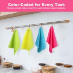 Microfiber Cleaning Cloth, 120 Pack Reusable Paper Towels Microfiber Towels for Cars Lint Free Washable Tissues Shop Rags with Dispenser Box for Home Kitchen Automotive, 11"x 9", Multicolor - Image 6