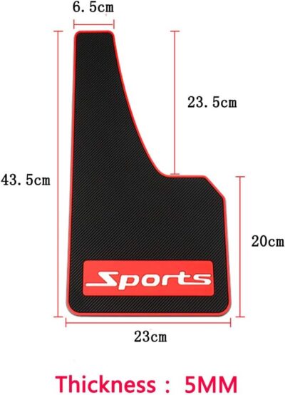 Soft Material Automotive Car Mud Flaps Universal Fit Black Splash Guards Rubber mud Guard No Collision Universal(Sports) - Image 5