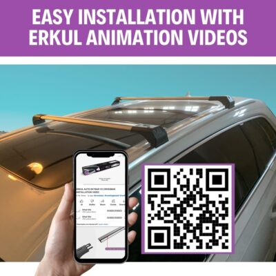 ERKUL 220lbs Roof Rack Cross Bars for Audi Q7 2016-2026 | Aluminum Crossbars with Anti Theft Lock for Rooftop | Compatible with Fixed Points Roofs - Silver - Image 5