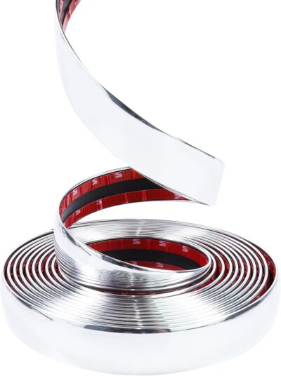 16FT Automotive Chrome Trim Molding 1"(25mm) Heavy Duty Chrome Car Moldings Trim UV Protected Scratch-Proof for Truck RV SUV Side Door Window Bumper, Self Adhesive - Image 4