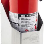 Speedway Motors Aluminum Fire Extinguisher Holder for 2 lb. Units with 4 Inch Diameter Opening, Wall or Trailer Mount Design with Three Mounting Holes