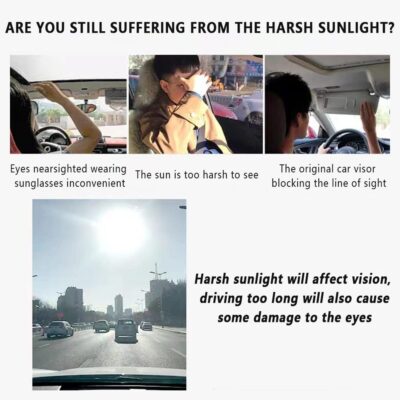 HD Visor Sunshade Extender for Car,72.5% Strong-Light Blocking Rate - Anti-Glare Car Visor Protect from Sun Glare, Snow Blindness and UV Rays (1Pcs) - Image 3