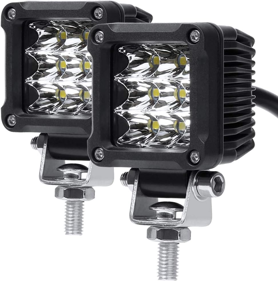 61jP88NaTL._AC_SL1001_.jpg Motorcycle Fog Lights, 2'' Inch 27W Spot Mini Cube Work Driving Pod Lights for Offroad Trucks ATV UTV SUV 4x4 Pick Up Car Boat - Image 1