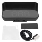 Car Head Up Projector High Definition OBD HUD Windshield Projector Overspeed Security Alarm for Vehicles Complying with OBDII Standards