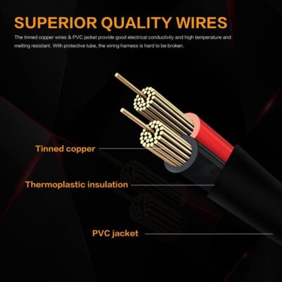 Auxbeam LED Light Bar Wiring Harness, 8.2 FT 12V 40Amp Fuse Relay ON/Off Switch for LED Off-Road Driving Light Fog Light Work Light (1 Lead 2.5 Meter Universal) - Image 6