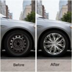 16 Inch Hubcaps with Adjustable Steel Retention Rings, Premium ABS Universal Fit, Set of 4 Wheel Covers (Gunmetal Grey) - Image 7