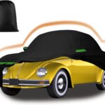 Car Covers for 1960-1980 Volkswagen Beetle Bug Sedan 2-Door, 210T All Weather Protection Custom-fit Beetle Bug Waterproof Car Cover, w/Zipper Door and Cotton Lining, Rainproof, Dustproof and UV Proof