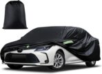 Car Cover Custom Fit for Toyota Corolla 2000-2025, Honda Civic 1991-2025, Waterproof All Weather Full Exterior Cover Rain Sun Protector Car Cover with Door Zipper