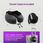 Cabeau Evolution S3 Travel Pillow - Memory Foam Neck Pillow for Airplane and Long Flights with Seat Straps for Head and Neck Support, 360 Degree Support (Steel Grey) - Image 4