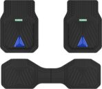 FLORICH Car Floor Mats, Heavy Duty Floor Mats for Cars, 3 Piece All-Weather Floor Mats with Anti-Slip Backing, Universal Trim-to-Fit, Waterproof Automotive Floor Mat for Cars Trucks SUV (Blue)