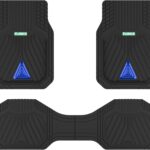 FLORICH Car Floor Mats, Heavy Duty Floor Mats for Cars, 3 Piece All-Weather Floor Mats with Anti-Slip Backing, Universal Trim-to-Fit, Waterproof Automotive Floor Mat for Cars Trucks SUV (Blue)