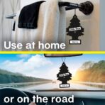 LITTLE TREES Car Air Freshener | Hanging Tree Provides Long Lasting Scent for Auto and Home | Black Ice, 24 Air Fresheners - Image 2