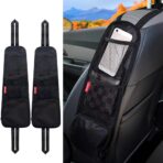 Luckybay Car Seat Side Organizer, Auto Seat Storage Hanging Bag, Phones, Drink, Stuff Holder with Mesh Pocket for Cars, SUV & Truck 2 Pack