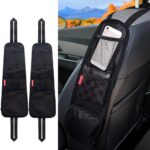 Luckybay Car Seat Side Organizer, Auto Seat Storage Hanging Bag, Phones, Drink, Stuff Holder with Mesh Pocket for Cars, SUV & Truck 2 Pack