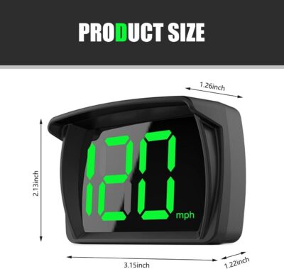 Downhill 1 PC GPS Speedometer HUD Display, Y03 Head Up Speed Digital Screen, USB Plug-in Daytime Speedometer Charger, Universal for Most Cars, Trucks, SUVs (Black) - Image 2