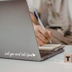 3 PCS Let Go and Let God Car Decals, Vinyl Decals for Cars, Rearview Mirror Stickers, Automotive Decals, Cute Car Accessories for Women Interior Extetior, Cute Decor for Vehicles Fits Most (White) - Image 4