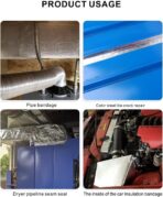 12'' X 48’'Aluminized Heat Shield Mat Thermal Barrier Adhesive Backed Heat Blanket, Fiberglass Insulation Reflective Material High Temp Protection - Image 4