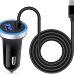 USB C Car Charger, 3.4A Fast Charging Car Adapter+3ft Type C Cable for Samsung Galaxy S26 S25 S24 S23 S22 S21 S20 S10 Note 20 A10E A20 A50 A51 A71,LG Stylo 6/5 G7 V60 ThinQ Moto G8 Google Pixel 4 3a