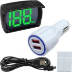 Car HUD GPS Digital Speedometer, MPH Speed Meter with LED Large Font Head Up Display, Universal USB Cable Plug & Play Speed Gauge for Car, Truck, SUV, Motorcycle (MPH)