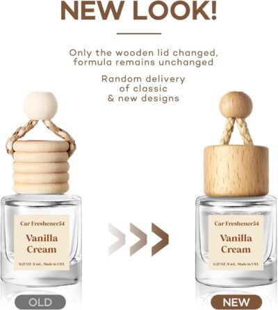 HoogaLife Car Air Freshener Diffuser 2 Pack Hanging Air Freshener Diffuser - Vanilla Cream Fragrance Oil Air D iffuser for Car, 45+ days Long Lasting Fragrance Made in USA C ar Air Fresheners (V54) - Image 2