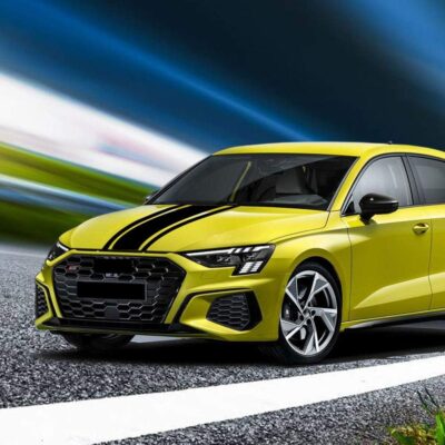 49"x 8.7" Car Hood Sticker Auto Racing Stripes Body Side Decal Hood Stripe Decal Vinyl Modified Decoration Accessories for Vehicles (A Black) - Image 3