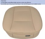 Ultra-Luxury PU Leather Car Seat Protection Cover Car Seat Cover for Most Four-Door Sedan&SUV,Single Seat Cover Without Backrest 1PCS (W 20.8× D 21× T 0.2inch) (3D-Beige) - Image 3