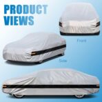 10 Layer Coupe Car Cover Waterproof All Weather for Automobiles,100% Waterproof Outdoor Car Covers Rain Snow UV Dust Protection. Custom Fit for Ford Mustang,Chevy Camaro,Porsche 911,etc - Image 7