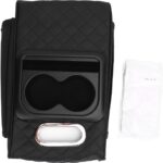 Car Center Console Armrest Pillow, PU Leather Memory Foam, 13.4in x 8.3in x 3in - Comfortable Driving, Non Slip Design, Fits SUVs Trucks Cars