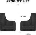 4PCS Car Mud Flaps, Soft Flexible Bendable Rubber Vehicle Mudguard Splash Guard with Hardware Tool, Car Mud Guard Dirty Fenders Replacement, Universal Auto Exterior Accessories (Black) - Image 2